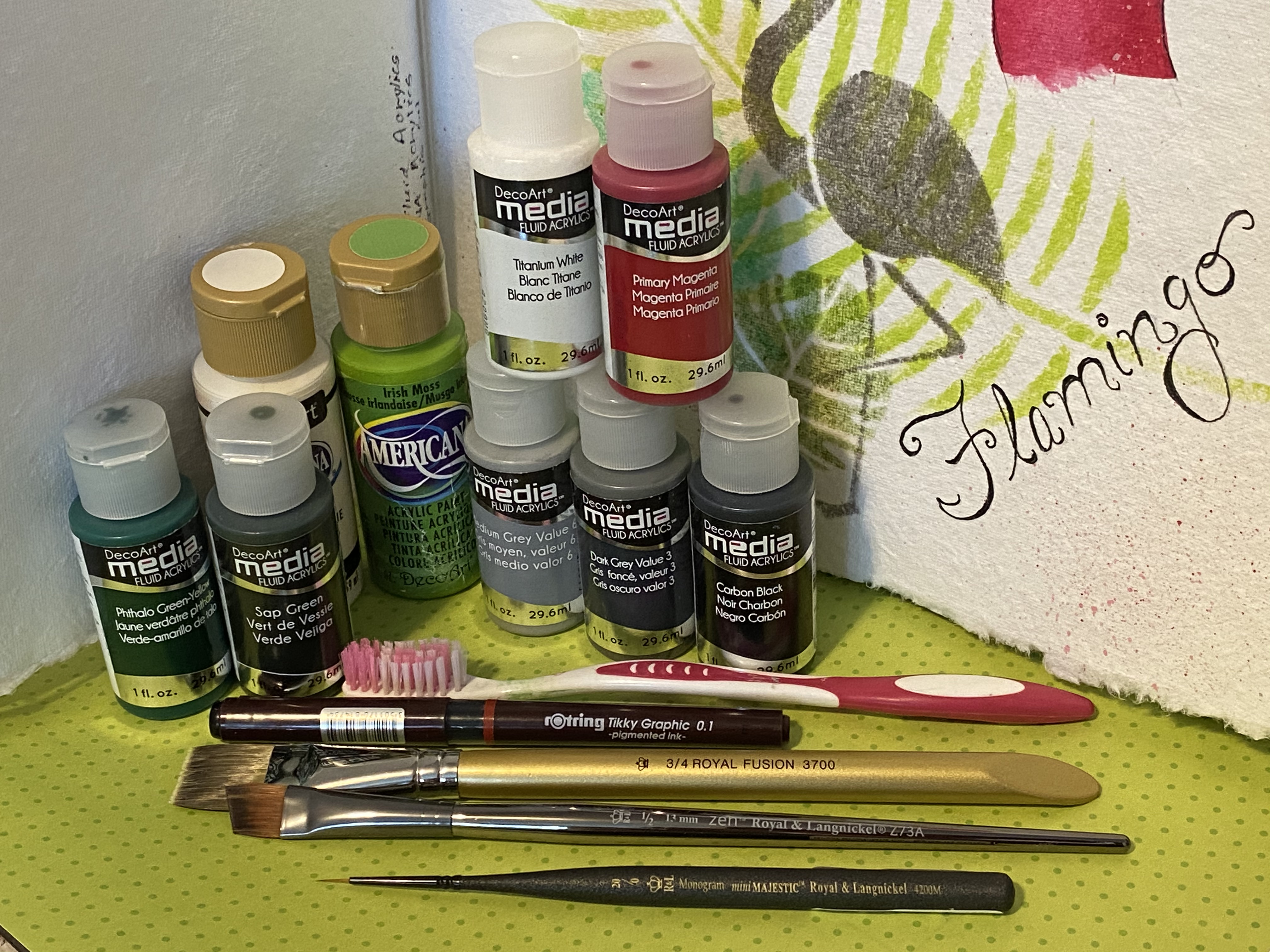 DecoArt Paints and Royal Langnickel Brushes used by lpmChina